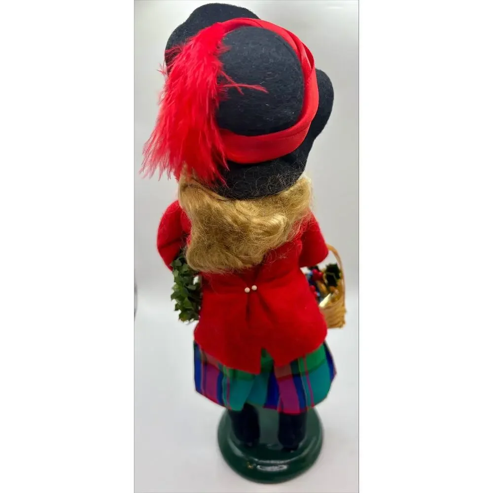 Byers Choice Lady With Basket and Gifts Signed - Dated 2003